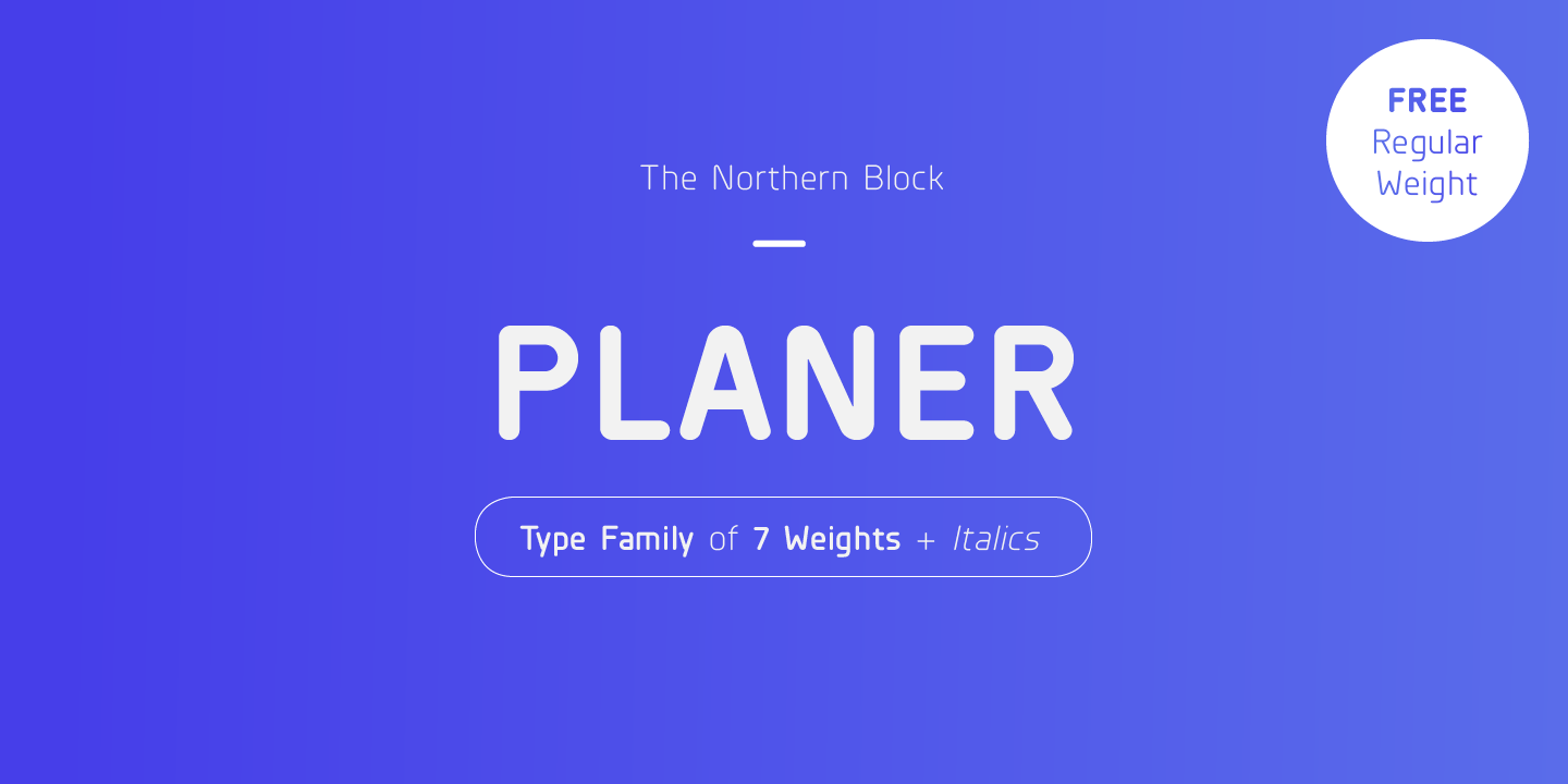 Planer Medium Font preview
