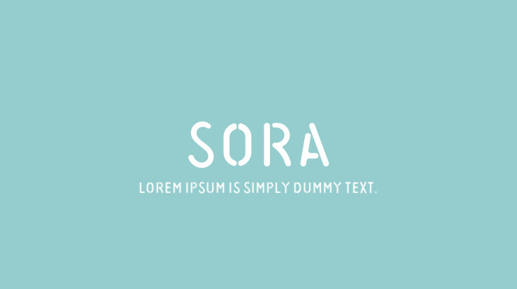 Sora Medium Font preview