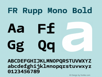 FR Rupp Mono Medium Font preview