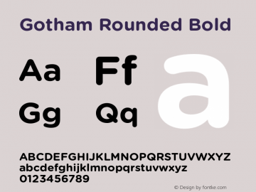 Gotham Rounded Font preview