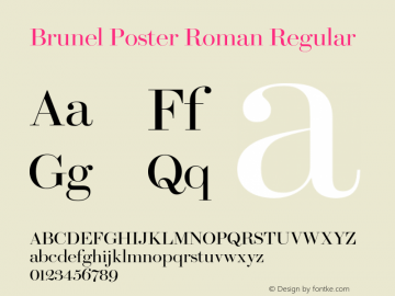 Brunel Poster Medium Font preview