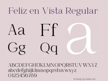 Felizen Vista Regular Font preview