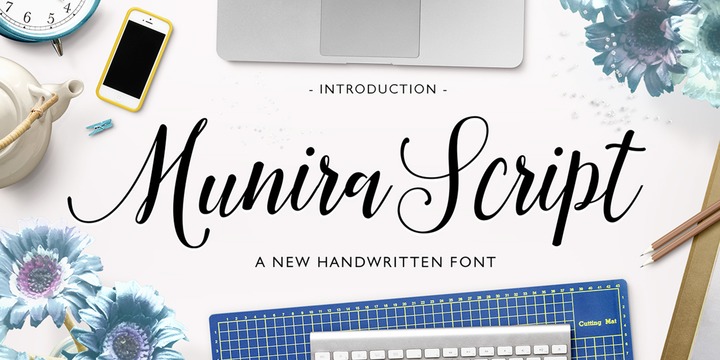 Munira Script Regular Font preview