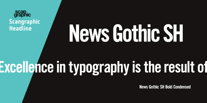News Gothic SH Roman Font preview
