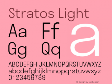 Stratos Medium Font preview