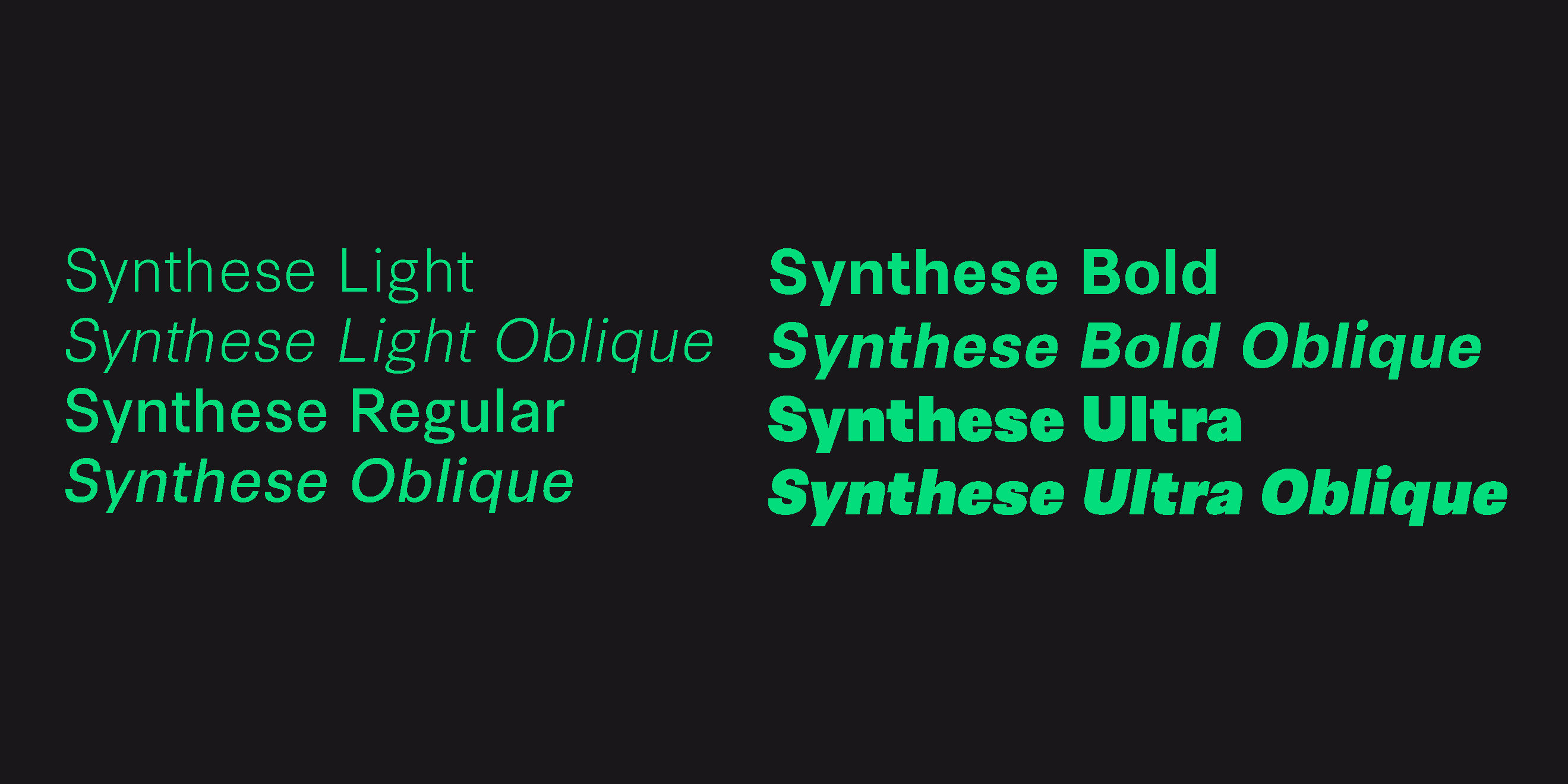 Synthese Regular Font preview