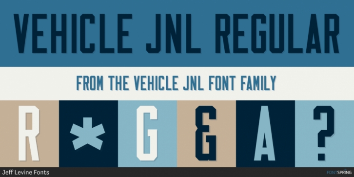 Vehicle JNL Regular Font preview