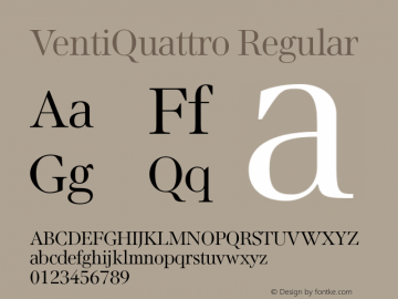 Venti Quattro Medium Font preview