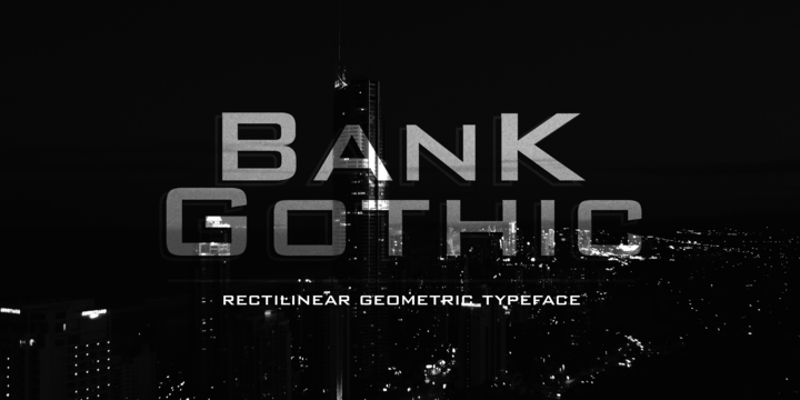 Bank Gothic Font preview