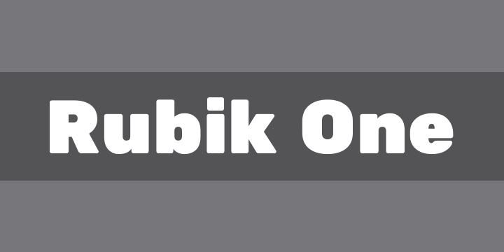 Rubik One Regular Font preview
