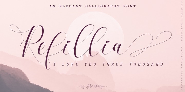 Refillia Calligraphy Font preview