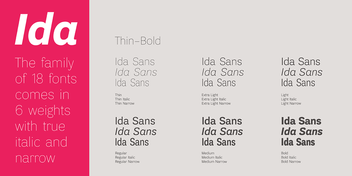 Ida Medium Font preview