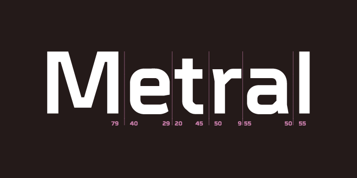 Metral Medium Font preview