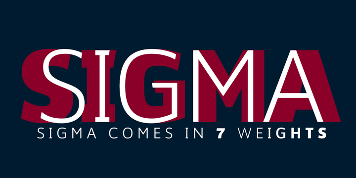 Sigma Regular Font preview
