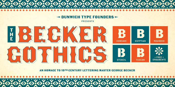 Becker Gothics Egyptian Font preview
