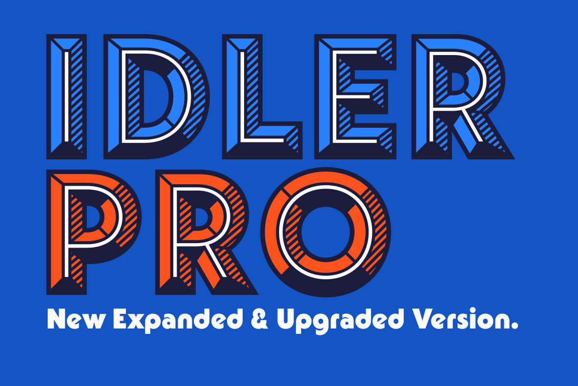 Idler Pro Shadow Bold Font preview