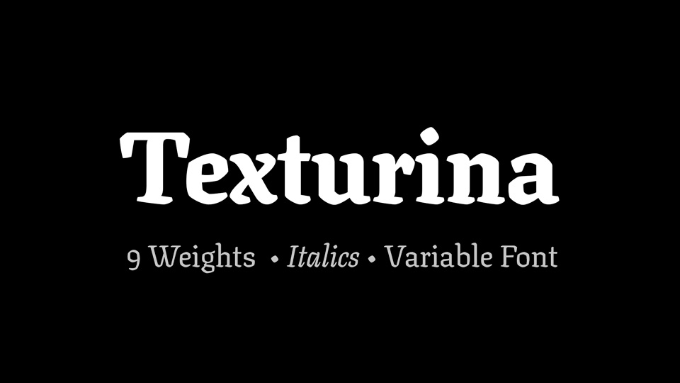 Texturina Font preview