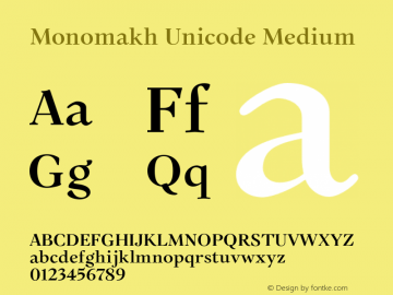 Monomakh Unicode Regular Font preview