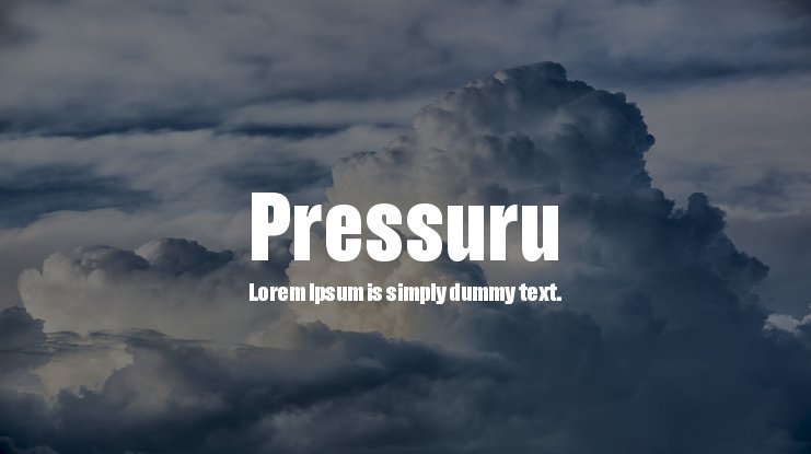 Pressuru Font preview