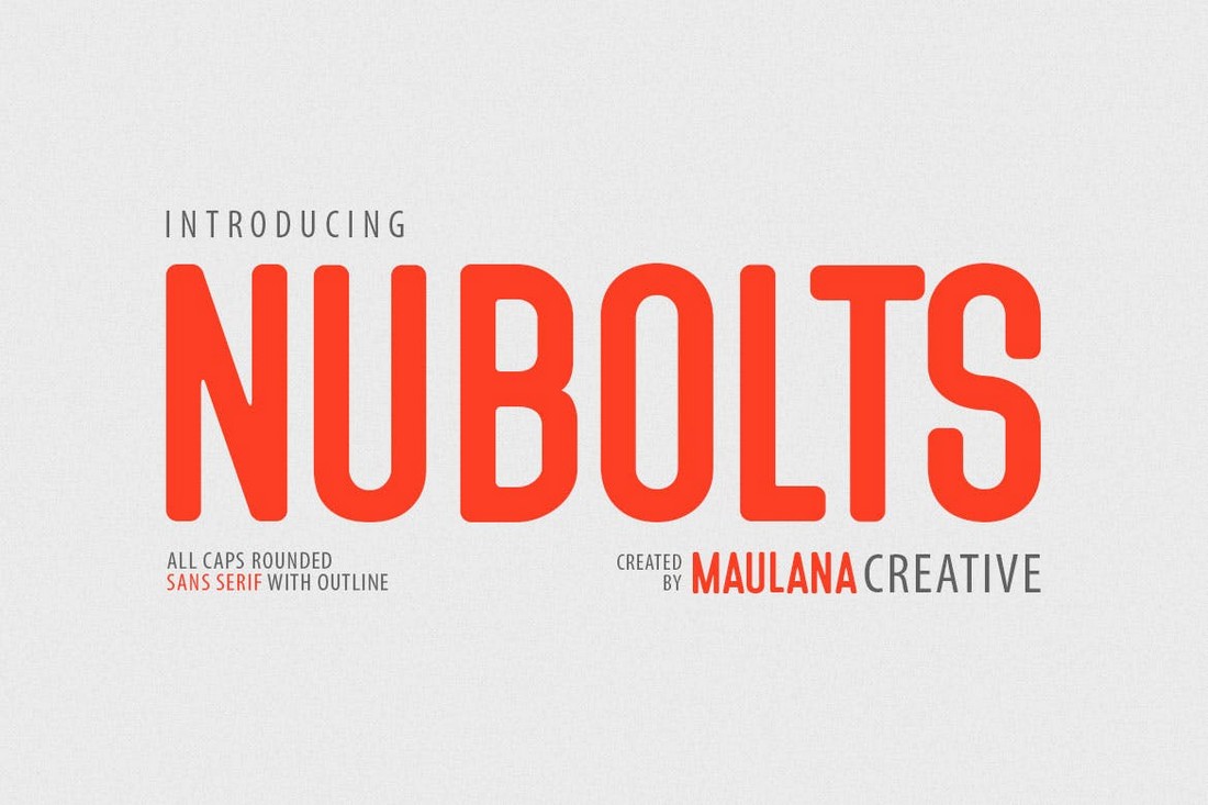 Nubolts Font preview