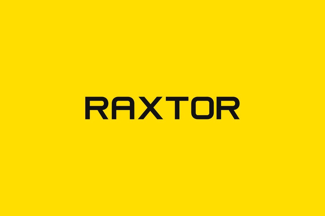 Raxtor Font preview