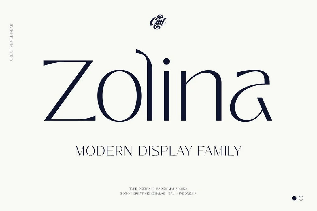 Zolina Medium Font preview
