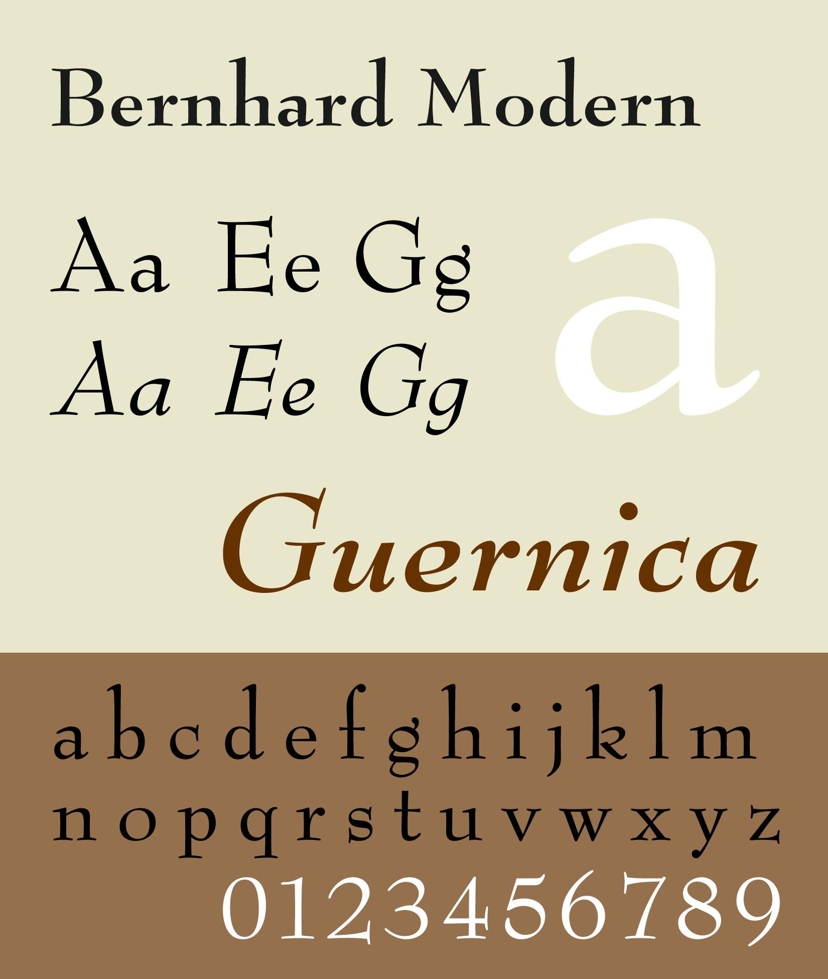 Bernhard Modern Roman Font preview