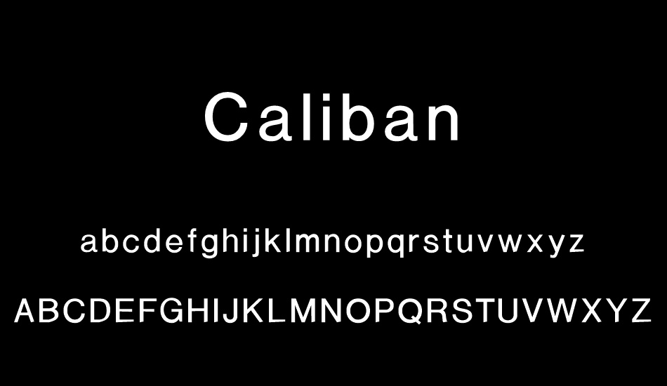 Caliban Regular Font preview