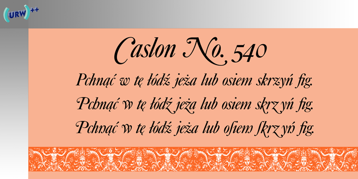 Caslon 540 Font preview