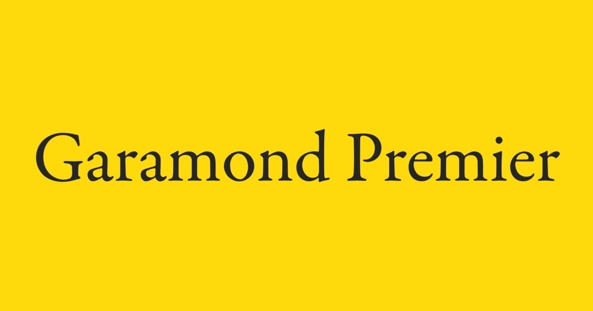 Garamond Premier Pro Font preview