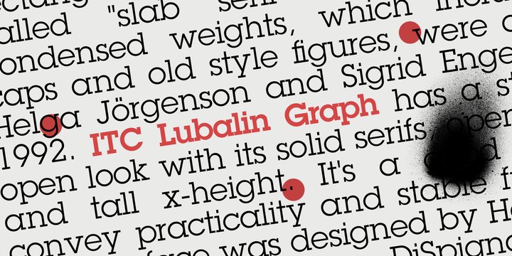 ITC Lubalin Graph Book Font preview