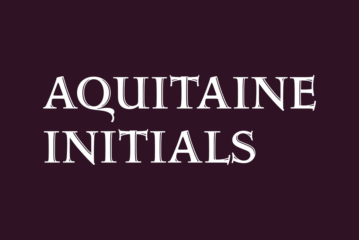 Aquitaine Initials Font preview