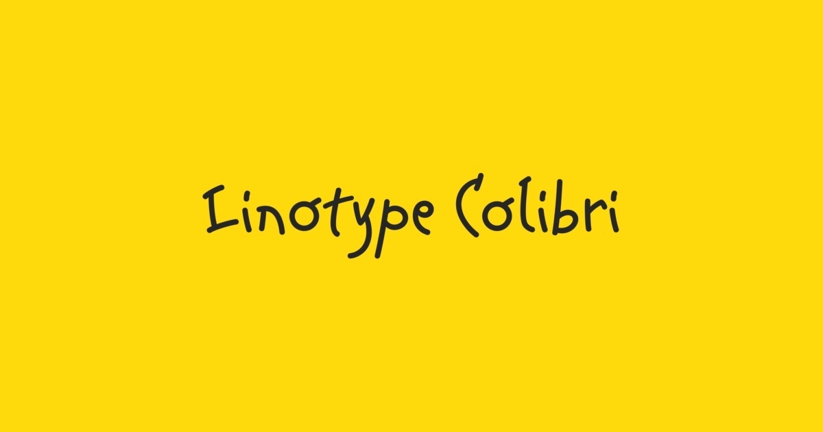 Linotype Colibri Regular Font preview