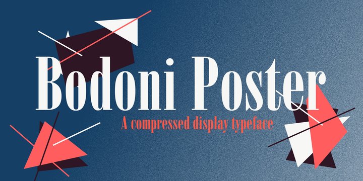 Poster Bodoni Font preview