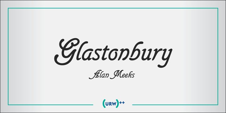 Glastonbury Font preview