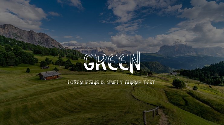 Green Font preview