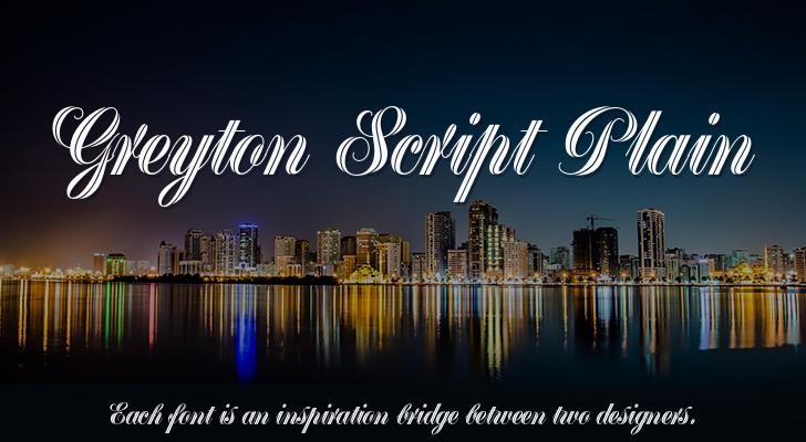 Greyton Script Regular Font preview