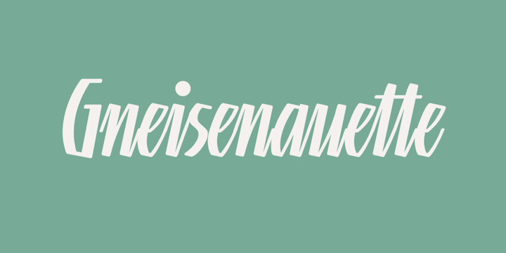 Linotype Gneisenauette Font preview
