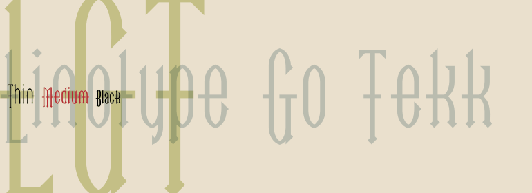 Linotype Go Tekk Font preview