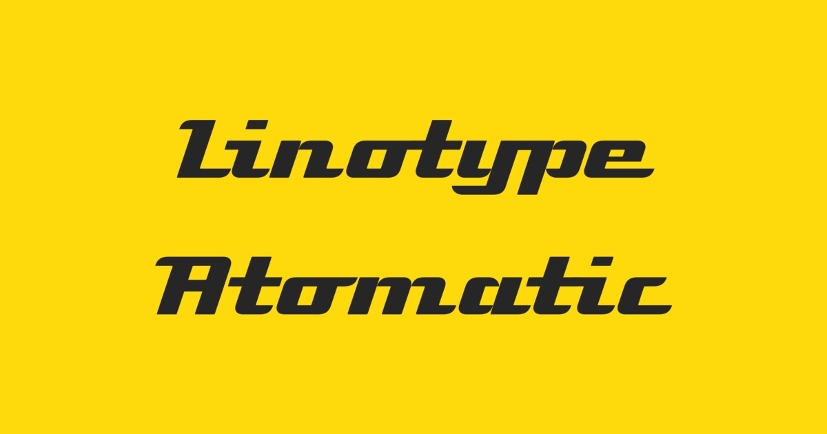Linotype Atomatic Font preview