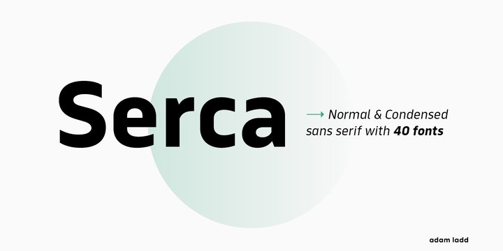 Serca Condensed Medium Font preview