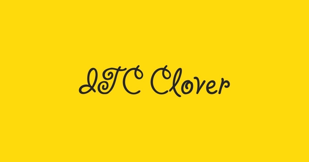 Clover ITC Font preview