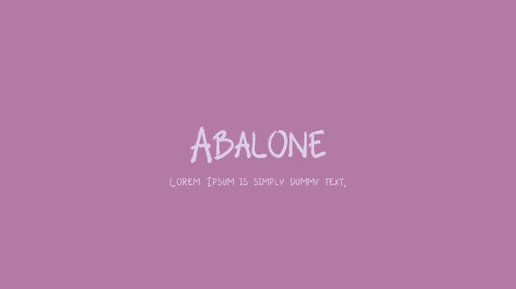 Abalone Regular Font preview