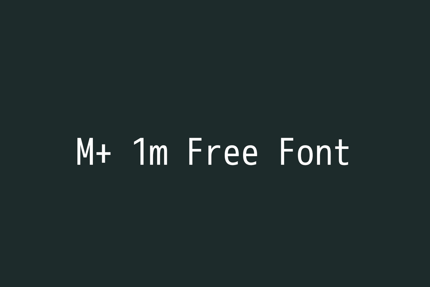 M PLUS 1 Code Light Font preview