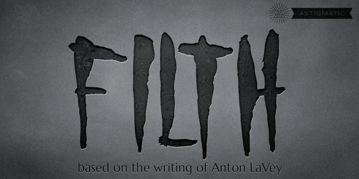 Filth AOE Font preview