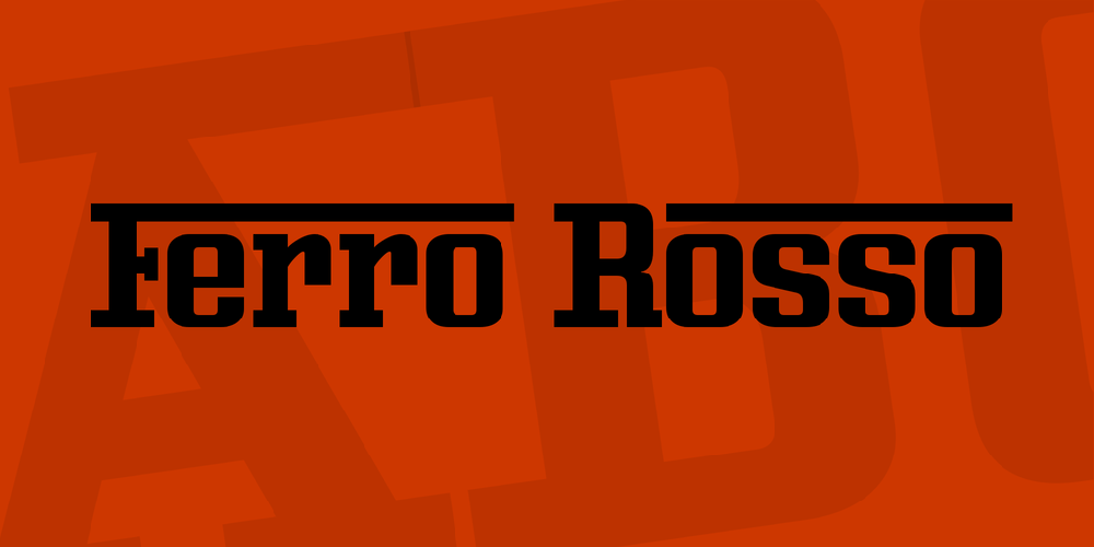 Ferro Rosso Regular Font preview