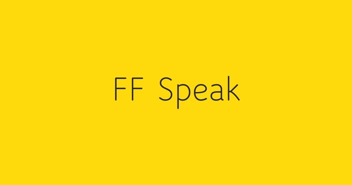 Speak Pro Font preview