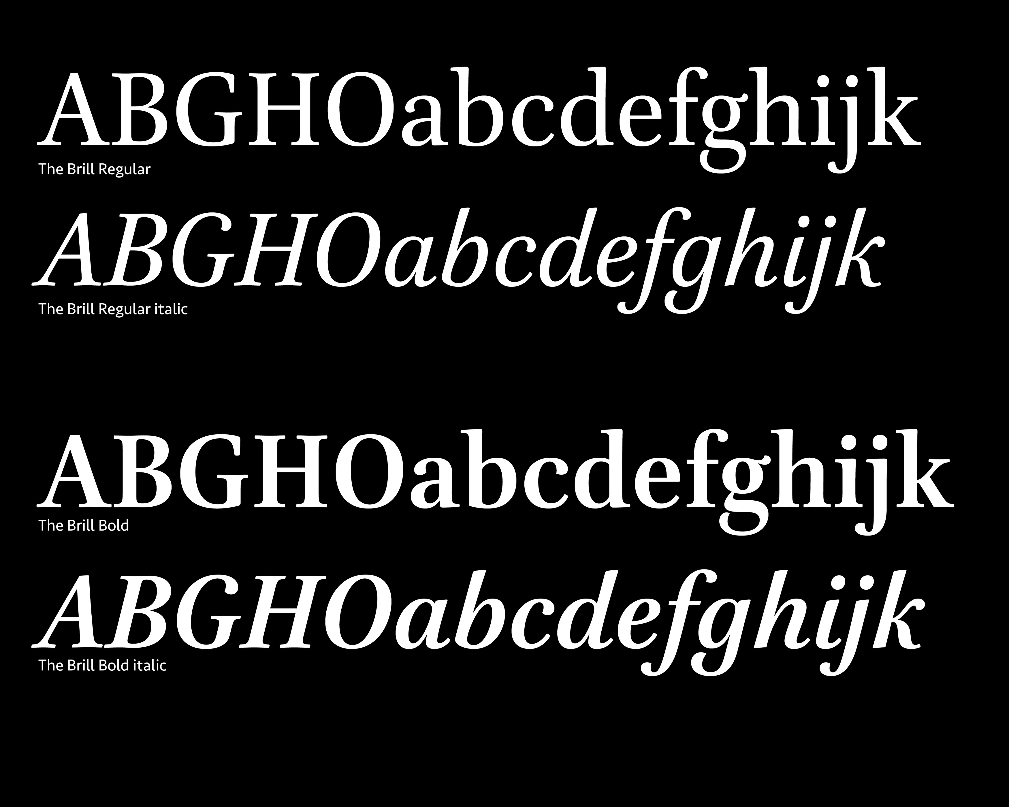 Brill Font preview