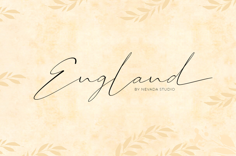 The England Font preview