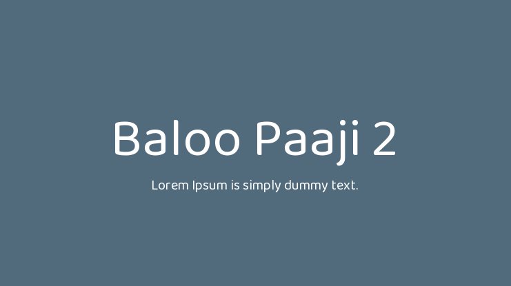 Baloo Paaji 2 Font preview